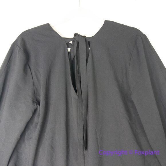 New! ELOQUII Solid Black Back Bow Tie Sleeve Pullover‎ Shift Dress, plus size 14 - Picture 10 of 15